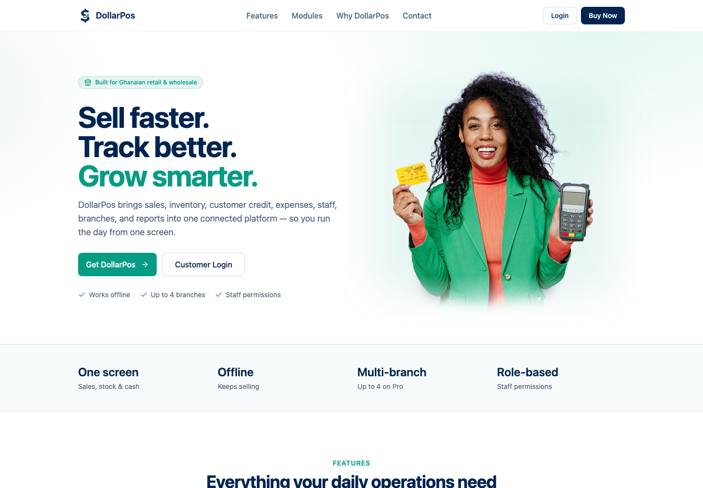 DollarPOS point-of-sale and inventory management dashboard developed by Codolla Studio